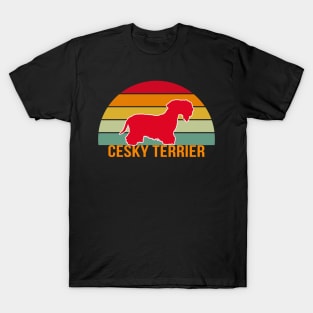 Cesky Terrier Vintage Silhouette T-Shirt